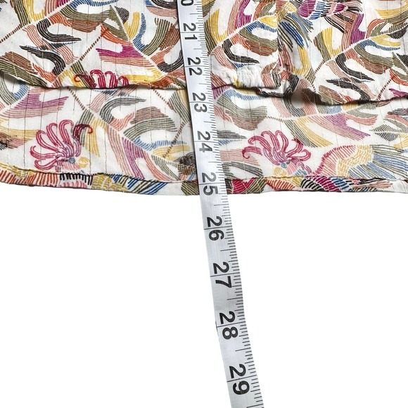 Jane + Delancey | Women | Tropical Gold Tinsel Stripe Button Up Shirt | Large - Picture 4 of 7